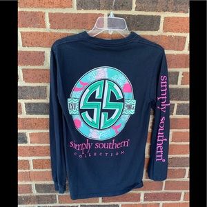 Women’s Simply Southern Navy long sleeve T shirt S